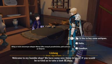 Genshin Impact — dialog NPC tłumaczony EN→PL w nakładce Kaption